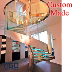 Glass Stainless steel stairs