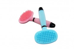 Pet Comb,Slicker Brush with Silica Gel Handle