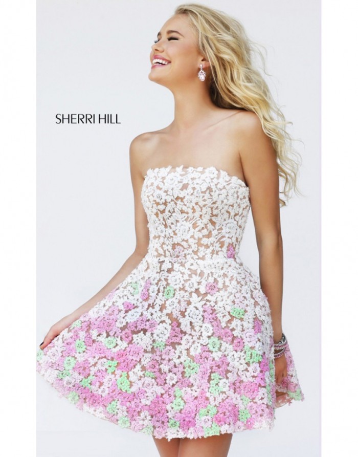 2014 Sherri Hill 11053 Flowers Prom Dresses [dress1585] – $226.00