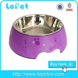 Eco-friendly durable stainless steel melamine elevated dog food bowls