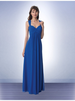 US$133.99 2015 Floor Length Chiffon Blue Sweetheart Cap Sleeves Ruched
