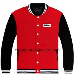 New Cotton HBA Printed Baseball Jacket Red With Black Sleeves [Varsity Jacket Unisex] – $1 ...