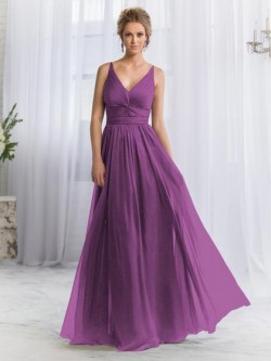 Deep V-neck Bridesmaid Dresses with or without sleeves UK Online | Dressfashion
