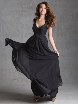 Long or Short Black Bridesmaid dresses UK by Dressfashion.co.uk