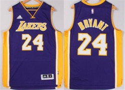 #24 Kobe Bryant Los Angeles Lakers Swingman Purple Stitched Jerseys