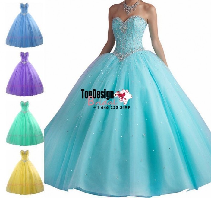 Wholesale 2017 Sweet 15 Dress New Beaded Ball Gown Prom Dress Formal Evening Party Quinceanera D ...