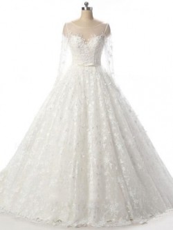 Ball Gown Wedding Dresses with Sleeves UK Online – uk.millybridal.org