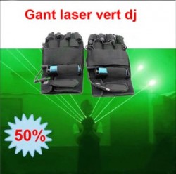 Gants Laser Vert de protection pour les quatre lasers.