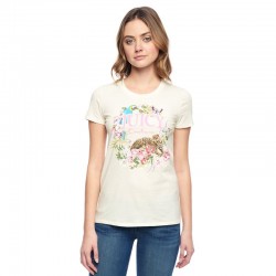 Juicy Couture Floral Tiger Graphic Tee T011 Women T-Shirt White