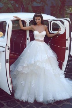 Günstig Weiß Brautkleider Spitze online Schleife Brautmoden Hochzeitskleider Online Bestellen
