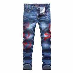 Philipp Plein SS2017 Mens Long Jeans Straight Cut Smoke Navy