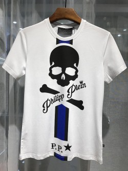 Philipp Plein SS2017 Mens T-Shirt Connect Skull White
