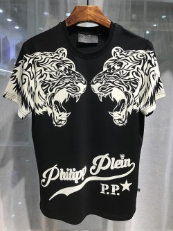 Philipp Plein SS2017 Mens T-Shirt Double Tiger Black