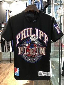 Philipp Plein SS2017 Mens T-Shirt Misty Stars Fly Black