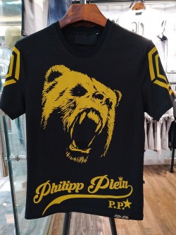 Philipp Plein SS2017 Mens T-Shirt Roar Bear Head Black