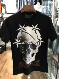 Philipp Plein SS2017 Mens T-Shirt Starry Skull Ceil Black