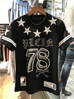 Philipp Plein SS2017 Mens T-Shirt Stars Skull 78 Black