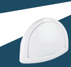 Imported Semi Circle Shaped White Shower Seat For Bathroom