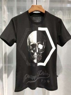 Philipp Plein SS2017 Mens T-Shirt Shio Brand Skull Black