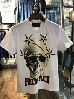 Philipp Plein SS2017 Mens T-Shirt Starry Skull Ceil White