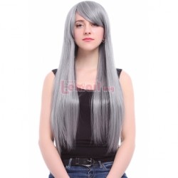 Anime Long Silver Straight Cosplay Party Hair Wig CW185 manufacturer, Anime Long Silver Straight ...