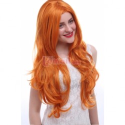 75cm Long Orange Red Cosplay Wig CB65B – L-email Cosplay Wig