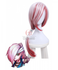 Buy Game Yin and Yang Master Yi Mulian Synthetic Red mixed White Cosplay Wigs – RoleCospla ...
