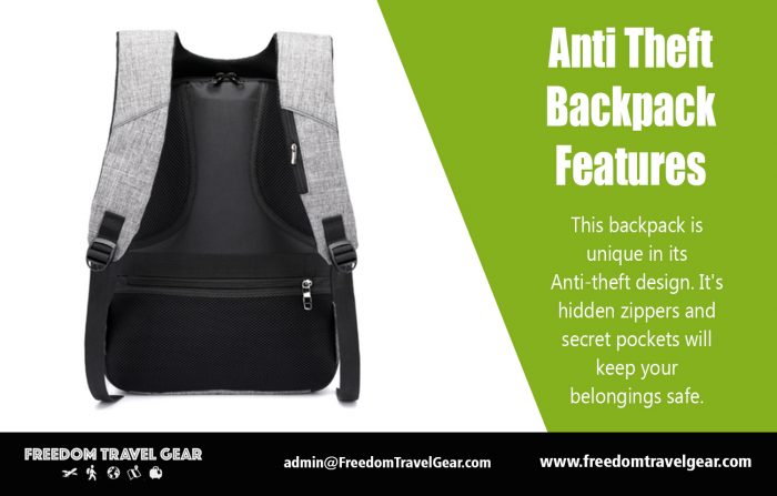 Anti Theft Backpack Features