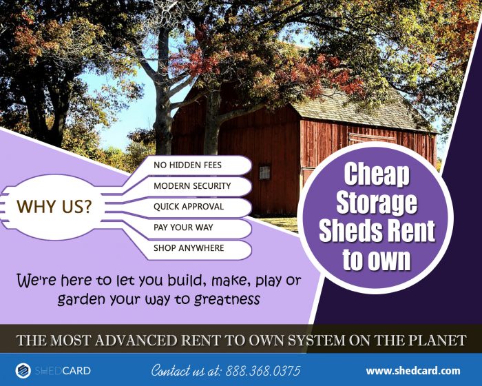 Cheap Storage Sheds Rent To Own | 888.368.0375 | shedcard.com