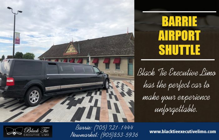 Barrie Airport Shuttle | Call – 705-721-1444 | blacktieexecutivelimo.com