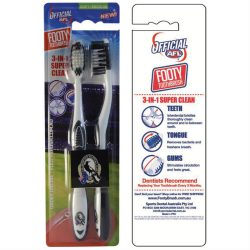 AFL Toothbrush Collingwood Magpies Twin Pack