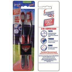 AFL Toothbrush Essendon Bombers Twin Pack