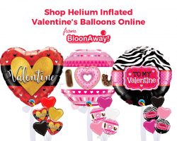 Shop Helium Inflated Valentine’s Balloons Online from BloonAway