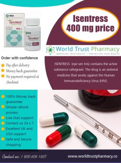 Isentress 400 mg Price