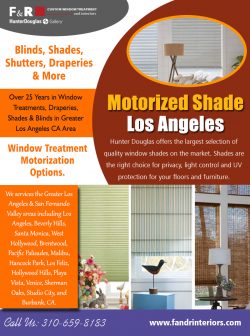Motorized shade Los Angeles | 3106598183 | fandrinteriors.com