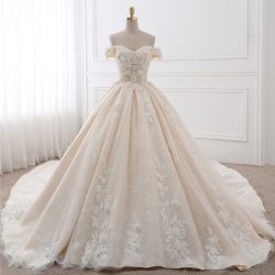 Elegante Brautkleider A Linie Online | Spitze Hochzeitskleid Kaufen