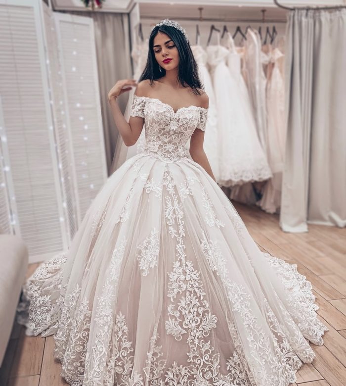 Luxus Brautkleider Prinzessin | Spitze Hochzeitskleider Online Kaufen