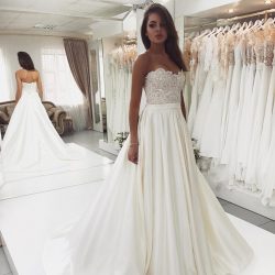 Designer Brautkleider A Linie | Hochzeitskleider Mit Spitze