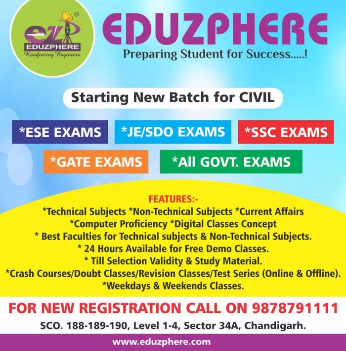 Admission Open For SSC JE Civil Exam