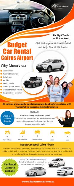 Budget Car Rental Cairns Airport | Call -740-313-348 | alldaycarrentals.com.au