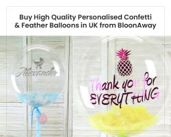 Buy High Quality Personalised Confetti & Feather Balloons in UK from BloonAway