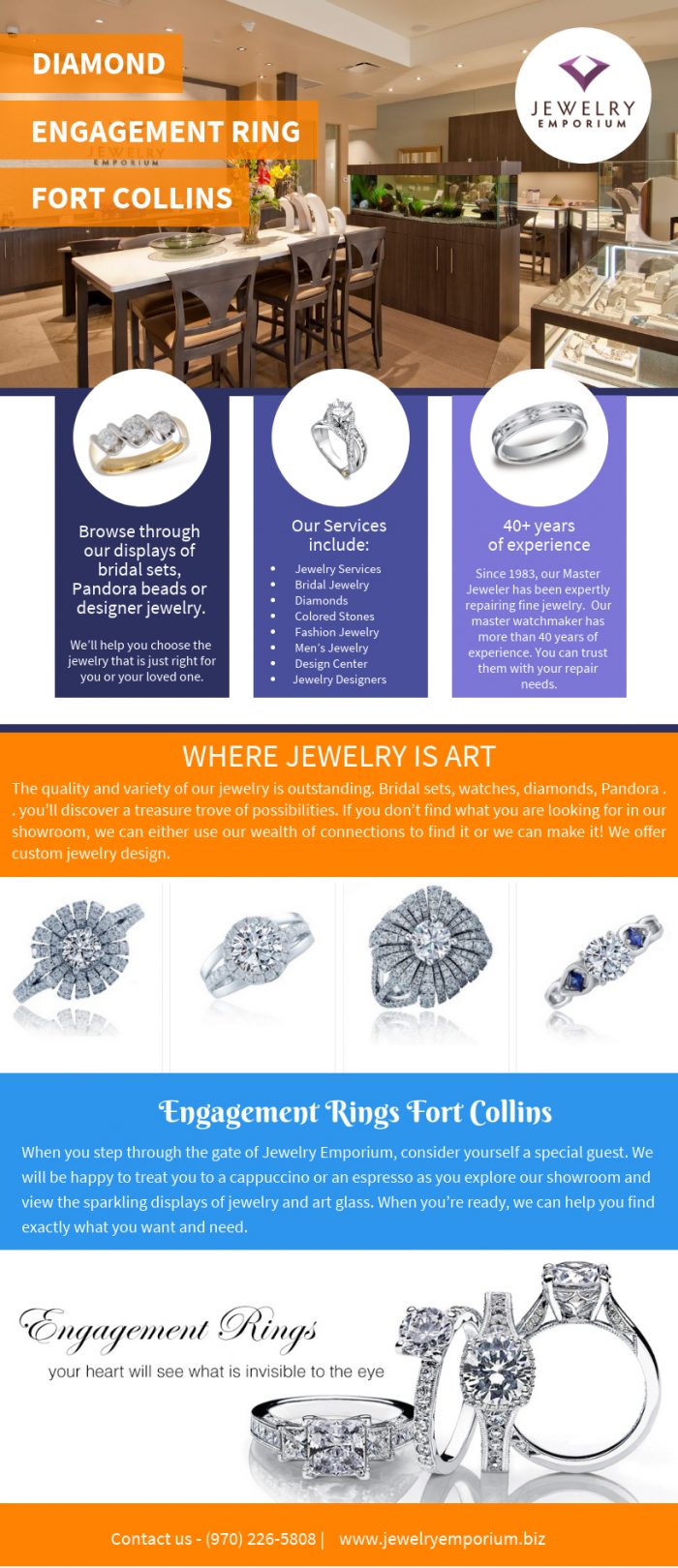 Diamond Engagement Ring Fort Collins | Call-9702265808 | jewelryemporium.biz