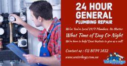 24 Hour General Plumbing Repair