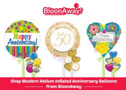 Shop Modern Helium Inflated Anniversary Balloons from BloonAway