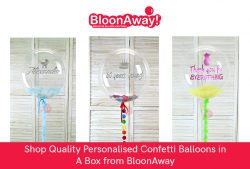 Shop Quality Personalised Confetti Balloons in A Box from BloonAway