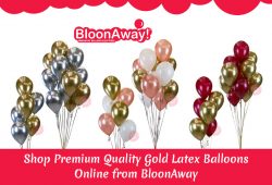 Shop Premium Quality Gold Latex Balloons Online from BloonAway