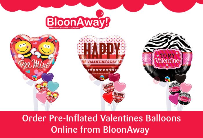 Order Pre-Inflated Valentines Balloons Online from BloonAway