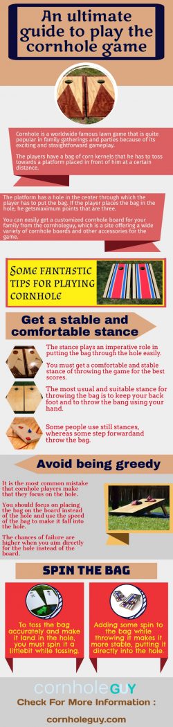 Some general instructions you can consider to make your Cornhole set stand out