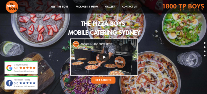 Mobile pizza catering