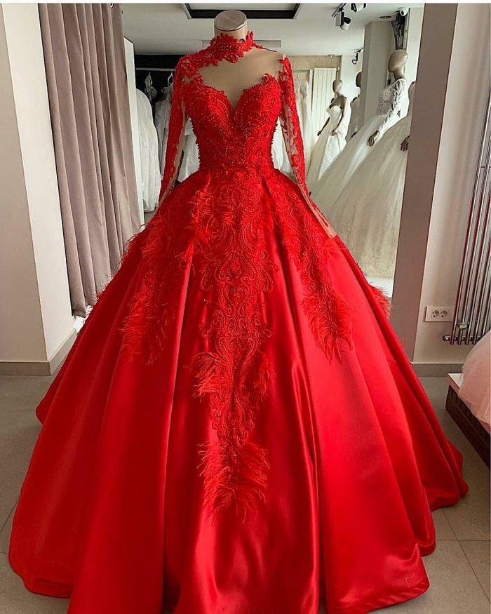 Luxus Abendkleider Mit Ärmel | Rote Abendmoden Abiballkleider Online